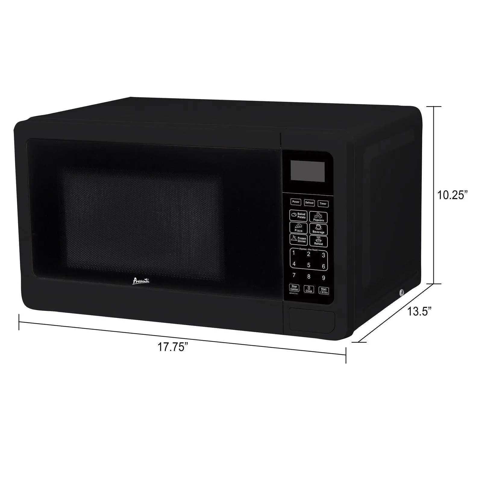 MT7V1B Avanti Countertop Microwave Oven, 0.7 cu. ft. - Black / 0.7 cu. ft.