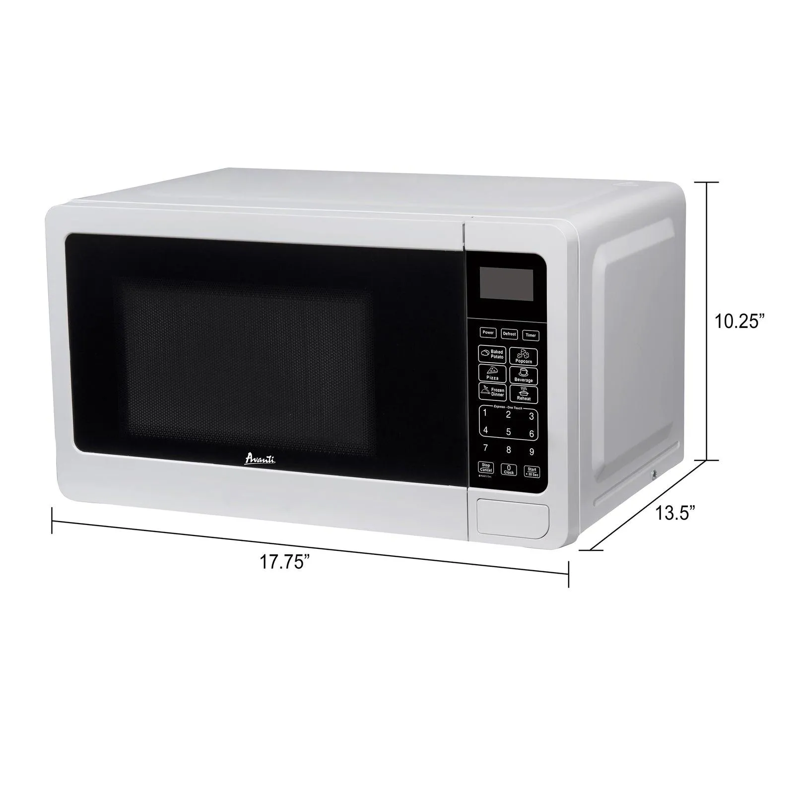 MT7V1B Avanti Countertop Microwave Oven, 0.7 cu. ft. - Black / 0.7 cu. ft.
