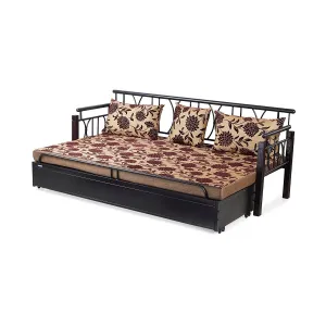 Nilkamal Flint Two Seater Sofa cum Bed (Black)