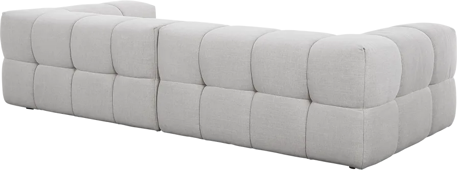 Omega Modular Sofa - 2 Piece - Grey Chenille