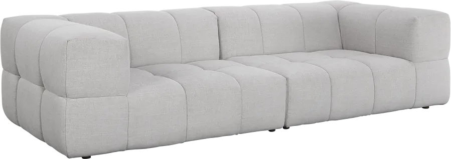 Omega Modular Sofa - 2 Piece - Grey Chenille