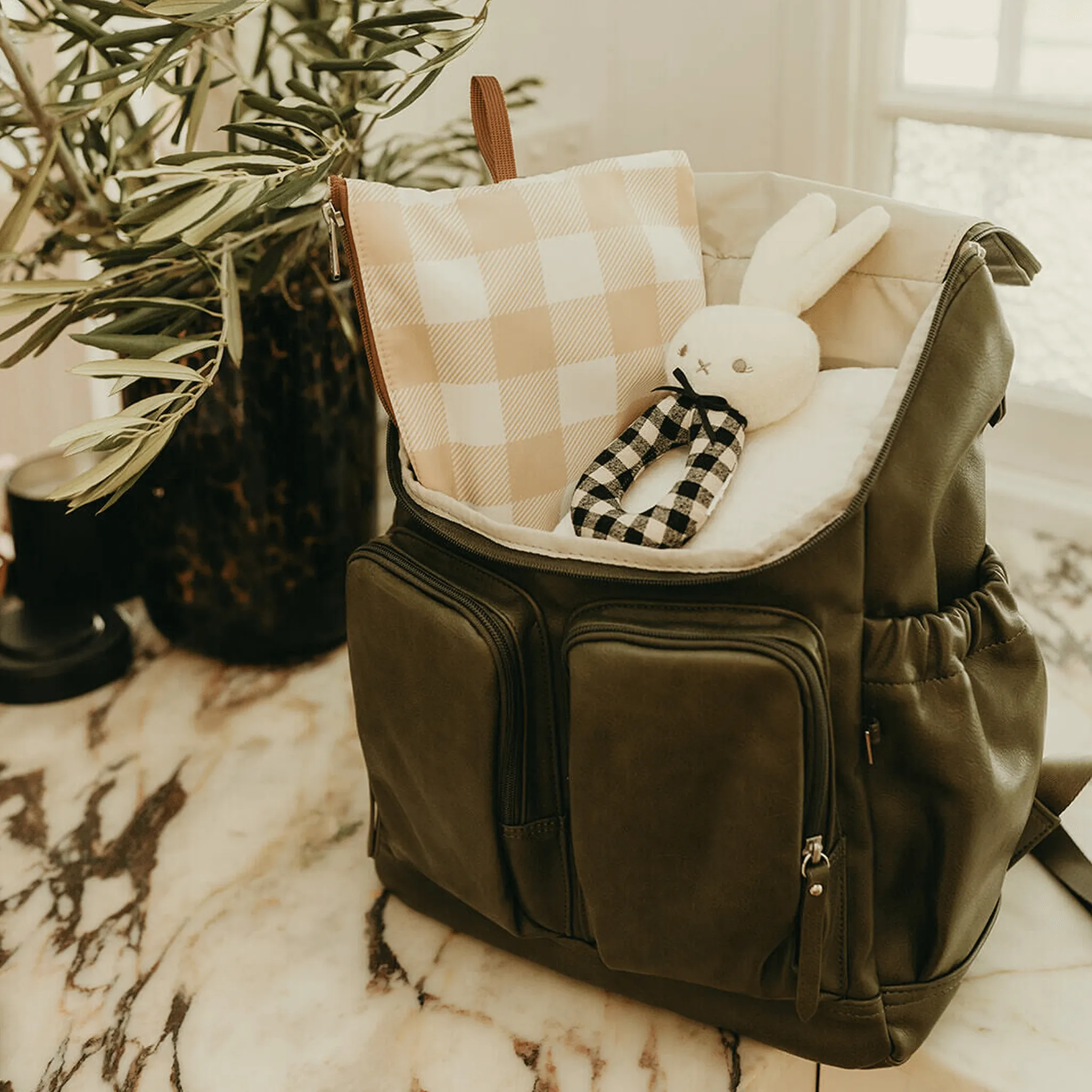 Packing Pouch Trio - Gingham Beige