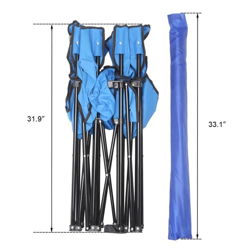 Portable Outdoor 2-Seat Folding Chair