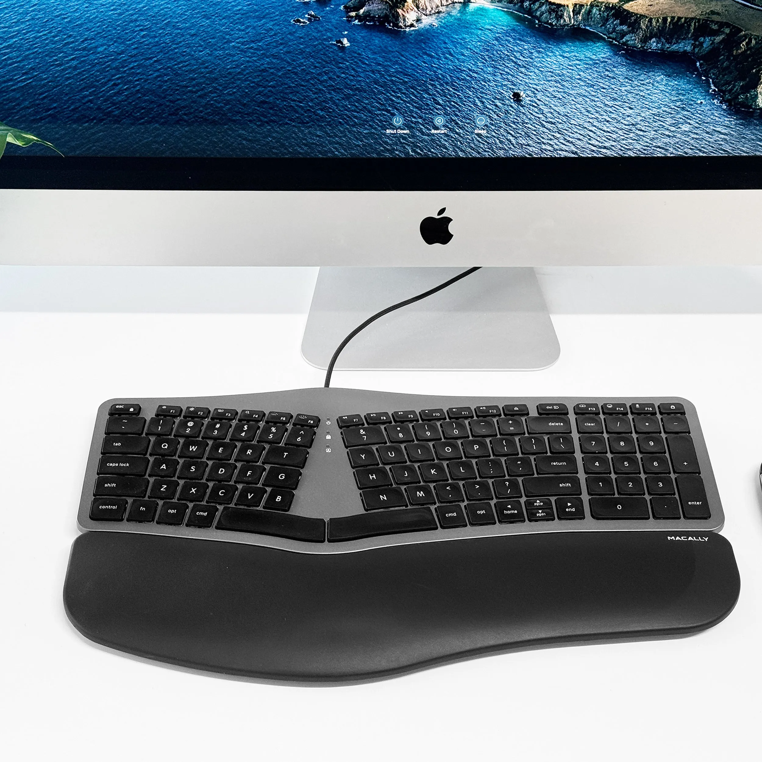 Premium Ergonomic Keyboard for Mac USB Devices | Backlit Keys & Split Layout