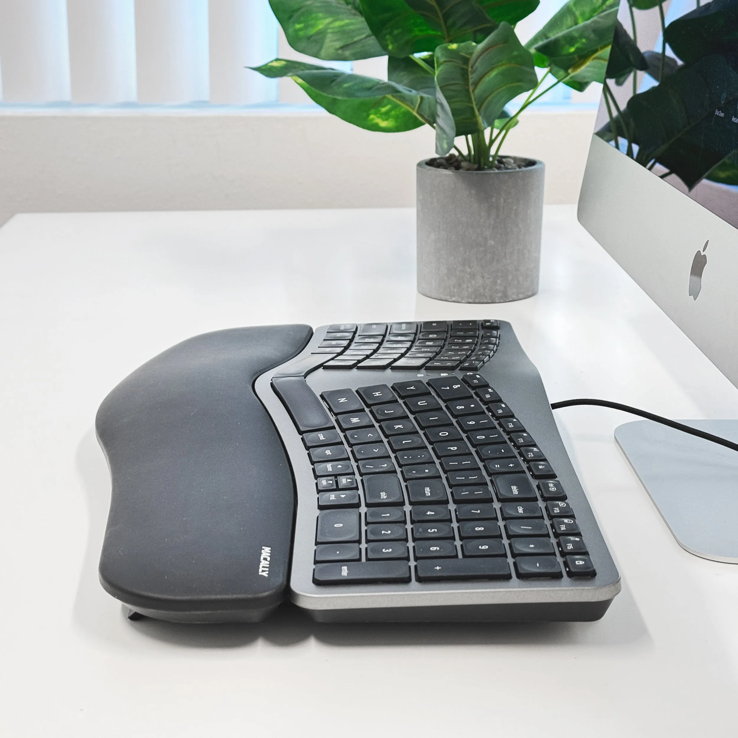 Premium Ergonomic Keyboard for Mac USB Devices | Backlit Keys & Split Layout