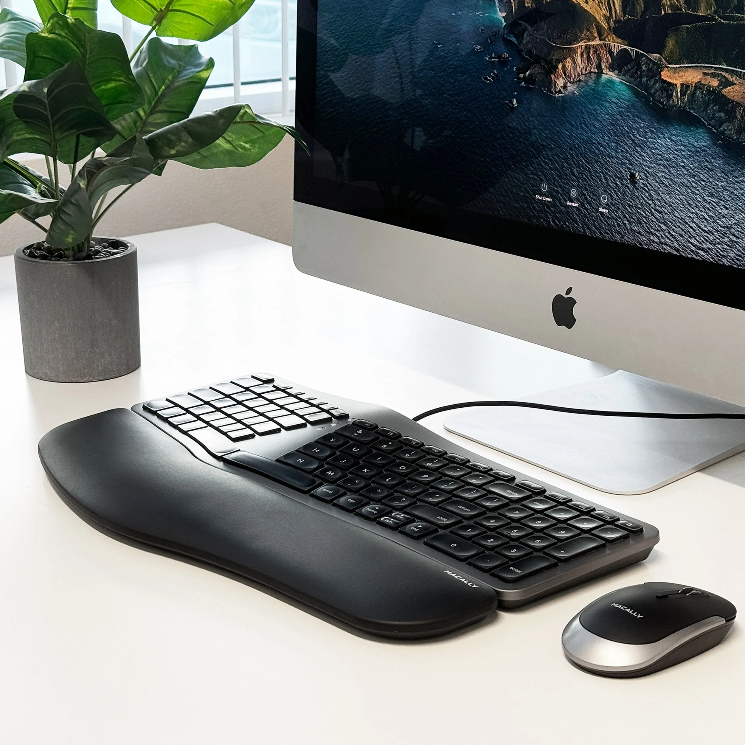 Premium Ergonomic Keyboard for Mac USB Devices | Backlit Keys & Split Layout