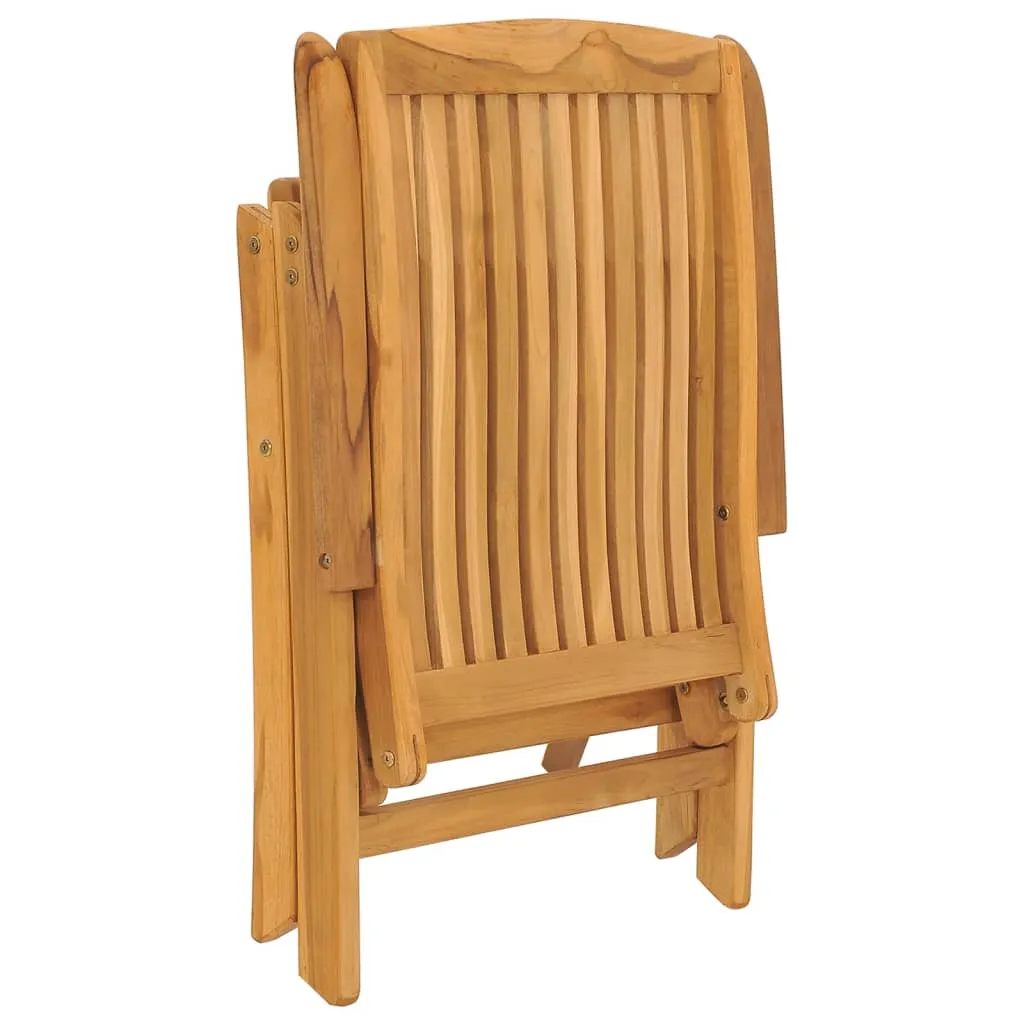 Reclining Patio Chairs with Cushions Outdoor Furniture Solid Wood Teak