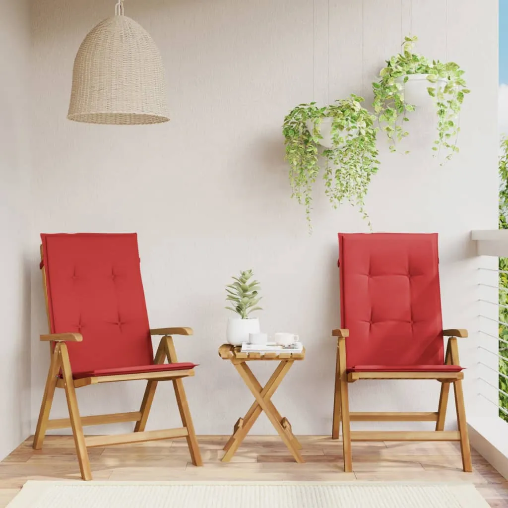 Reclining Patio Chairs with Cushions Outdoor Furniture Solid Wood Teak