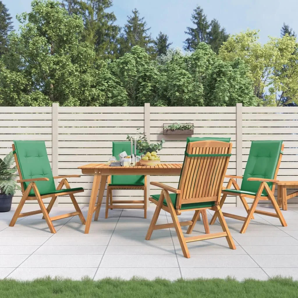 Reclining Patio Chairs with Cushions Outdoor Furniture Solid Wood Teak