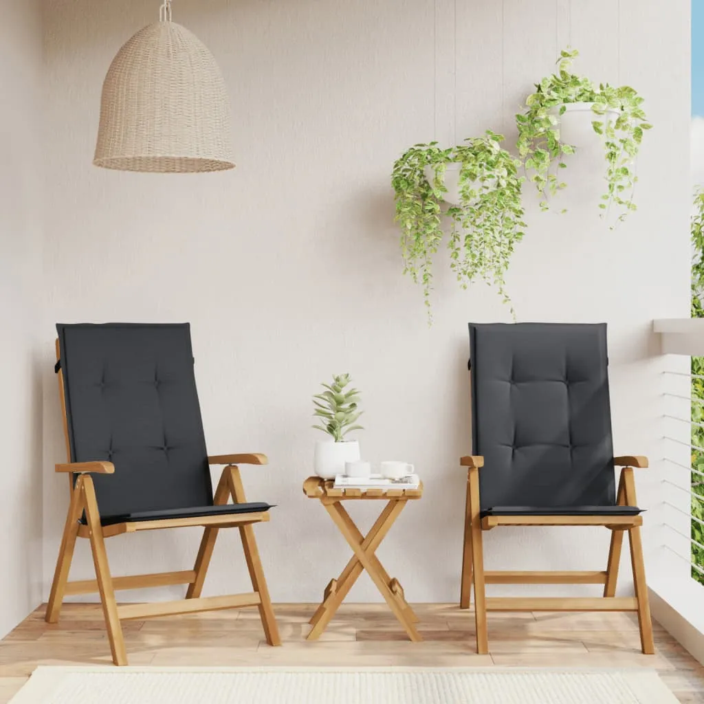 Reclining Patio Chairs with Cushions Outdoor Furniture Solid Wood Teak