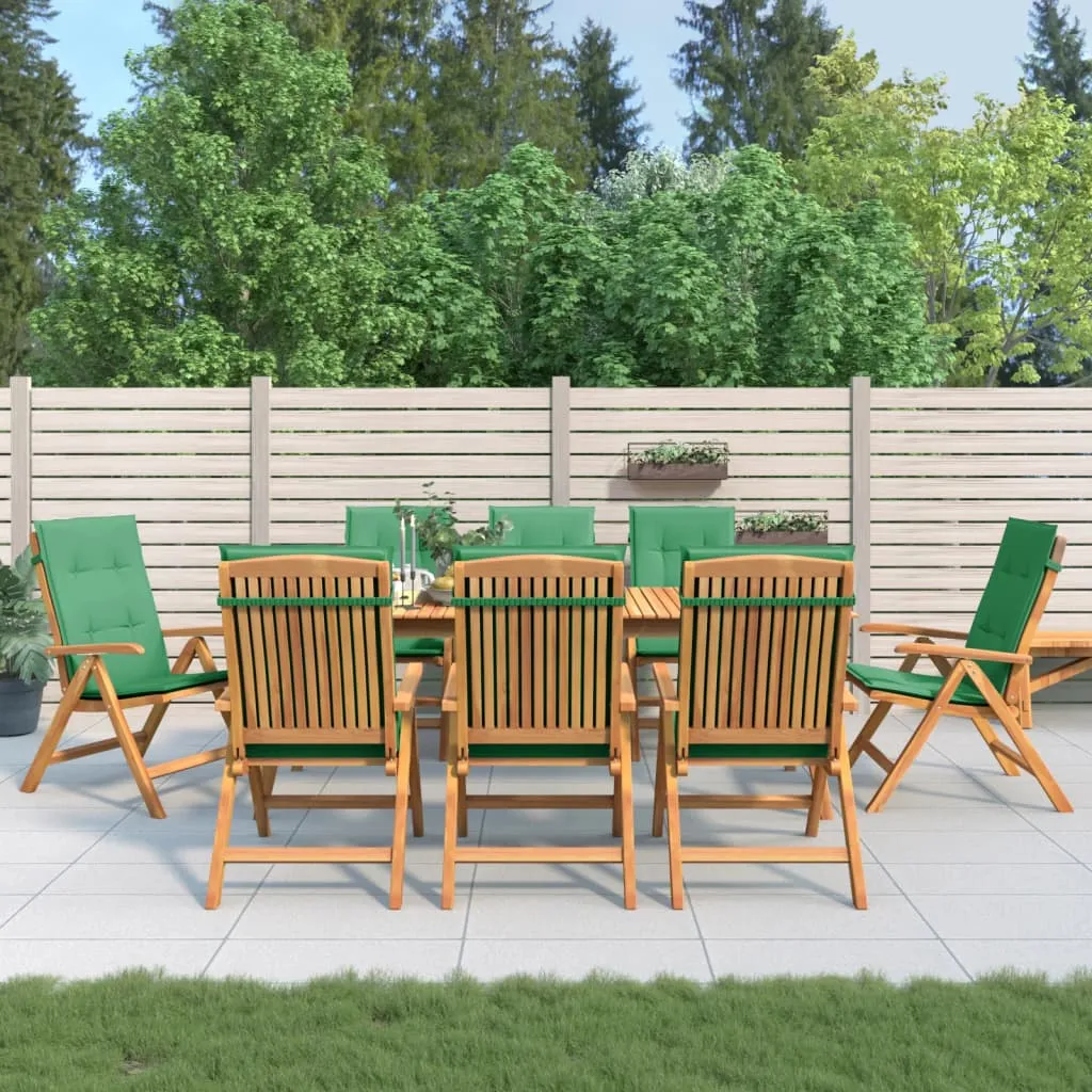 Reclining Patio Chairs with Cushions Outdoor Furniture Solid Wood Teak