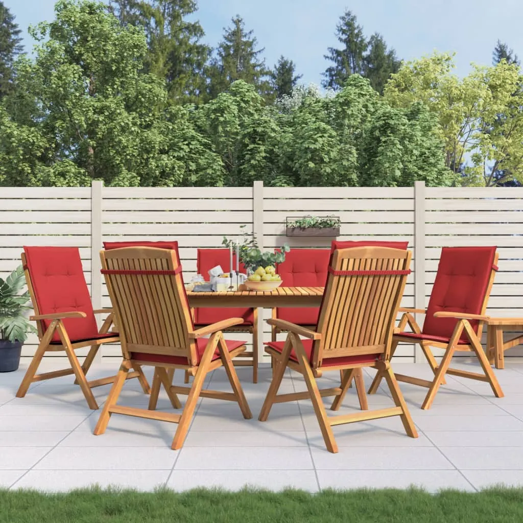 Reclining Patio Chairs with Cushions Outdoor Furniture Solid Wood Teak