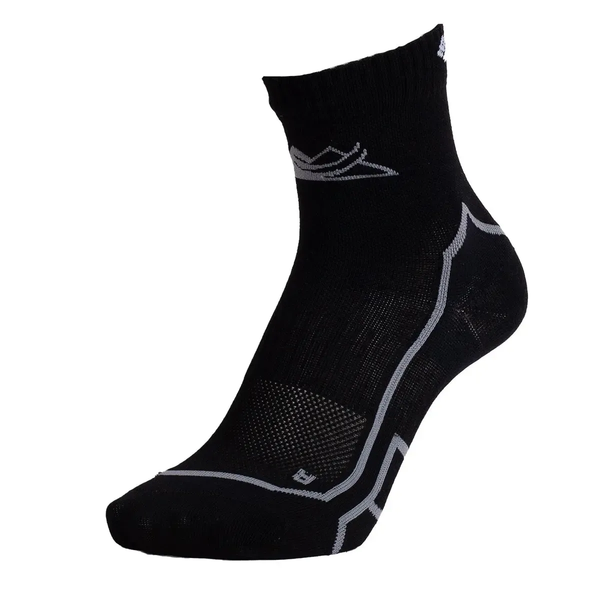 Run Quarter Lightweight Sock - Black