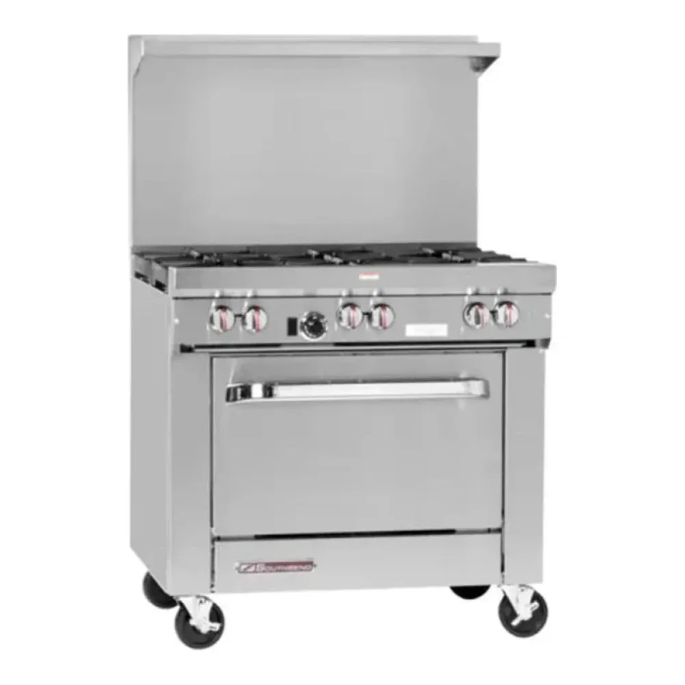 Southbend S36C S-Series, Gas Range , 36”, 6 Non-Clog Burners With Cabinet Base, 168000 Total Btu
