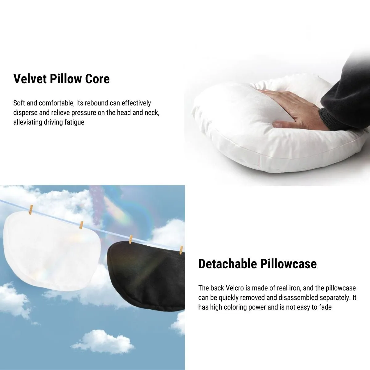 Velvet Neck Pillow for Tesla Model 3 Model Y & Model S Model X