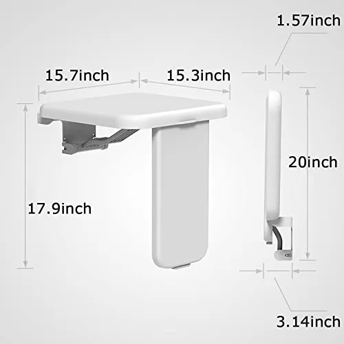 Wall Mounted Folding Shower Seat (660 LBS. Limit)