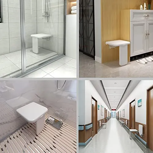 Wall Mounted Folding Shower Seat (660 LBS. Limit)
